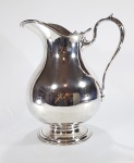 CHRISTOFLE - Grande jarra bojuda, monogramada. Med. 30 x 22 x 26 cm  Contraste de 1935.