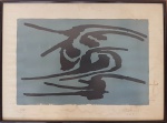 CARGALEIRO, Manuel (1927) - Abstração - Serigrafia assinada e numerada 1/80 Med. 45 x 33 cm. Manchas discretas do tempo. Ex. Coleção Scarlet Moon de Chevalier.