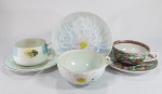 3 xícaras para chá em porcelana chinesa e japonesa