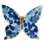 Covilhete em porcelana japonesa em formato de borboleta. Meds: 17,0 cm x 20,0 cm