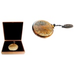ESKA - Relógio de bolso, banhado à ouro.