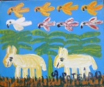 ANTONIO POTEIRO - Paisagem com animais, o.s.t., 25 x 30cm, assinado.