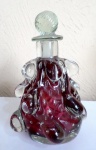 MURANO  ALFREDO BARBINI  Perfumeiro com bolhas internas e Gotas externas, 20cm. Itália, déc. 40/50.