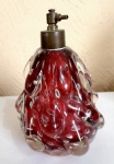 MURANO  ALFREDO BARBINI  Perfumeiro com bolhas internas e Gotas externas, 18cm. Itália, déc. 40/50.