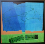 GILBERTO SALVADOR. "Olha só, minha boina!", ast, 70x70cm, assinado, datado e localizado SP 1975, com etiqueta da Galeria Paulo Prado