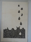 Calli - Serigrafia "Mar de Lágrimas", tiragem de 14/25 e medidas de 60cm x 40cm.  Datada de 1989.