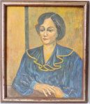 Hilda - Belo quadro OST, - " Retrato Feminino". Datado de 1997 e com medidas de 67cm x 56cm, Ass. no Cid.