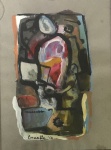 CORNEILLE - aquarela s/ papel medindo 23 x 21 cm