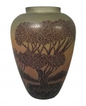 Ravagnani - vaso de pasta de vidro, medindo: 26 cm alt. (possui furo na base podendo ser transformado em luminária)