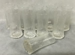 10 copos de vidro altos, medindo: 16 cm alt.