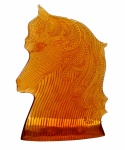ABRAHAM PALATNIK - arte cinética, escultura assinada em resina de poliéster representando unicórnio, medindo: 23 cm alt