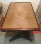 Mesa de restaurante em madeira nobre, 1,24 m x 82 cm x 77 cm alt./