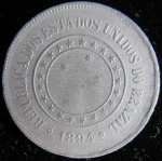 BRASIL - REPÚBLICA - 100 RÉIS - 1894