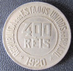 BRASIL - REPÚBLICA - 400 RÉIS - 1920