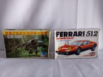 Plastimodelismo - lote composto por 2 brinquedos, Kit montar Ferrari 512 e HS.MK-1 HARRIER, não podemos afirmar se estar completo; aprox. 12 x 18cm