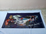 Banner Oficial Mark Martin, piloto NASCAR, Valvoline; aprox. 1.88m x 91cm