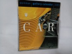 Calendário Ilustrado Automotivo "GALLERY", 2005, apresenta desgastes; aprox. 4 x 16 x 18cm