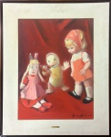 Gino Bruno - Óleo sobre tela - Crianças brincando de circo - 65 x 50 cm