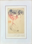 Guilherme de Farias - Serigrafia 63/86 - Nu feminino - 35 x 22 cm