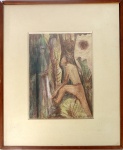 Alfredo Rullo Rizzotti. Oração. Desenho em pastel seco sobre papel. 1971. 23,5 x 18,5 cm.