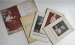 4 catálogos do Museu Nacional de Belas Artes, referentes cada um aos Irmãos Bernadelli, 1959, Vitor Meireles, 1970, Lucilio e Georgina de Albuquerque 1977, e Natureza Morta de 1959.