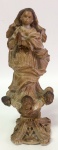 Nossa Senhora da Conceição - escultura em pedra sabão - 24 cm de altura -  no estado (falta a meia lua). Ex coleção José de Almeida Santos