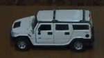 COLECIONISMO - carrinho de metal, marca   Hummer SUV branco com 11cm comp.
