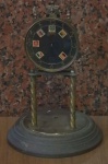 Maquinário de relógio "SCHATZ", mostrador com bandeira de países. No estado. Med: 28 x 19 cm