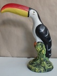 Arte Popular - Linda escultura em barro cozido tucano patinado autor desconhecido. Med.  44 x 34cm