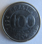 BRASIL - REPÚBLICA - 100 CRUZEIROS- 1994