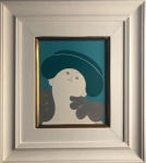 Milton Da Costa - 1980 - "Figura com chapéu", óleo sobre tela, assinado no C.I.D. Assinado, datado e intitulado no verso. Obra med. 27x22cm