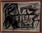 Roberto Burle Marx - 1989 - Excepcional Guache sobre cartão, assinado e datado no C.I.D. Obra med. 65x50cm