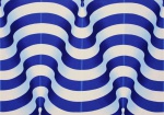 Yuli Geszti - Cones azul e branco. Acrílica sobre tela, 70x100 cm, 2017, A.V.
