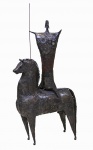 Stockinger, Francisco - Guerreiro com cavalo. Ferro e madeira, 142x26x72 cm, A.L.D.