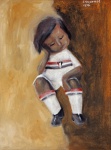 Jânio Quadros - Pequeno torcedor do São Paulo. Óleo sobre tela, 80x60 cm, 1976, A.C.S.D.