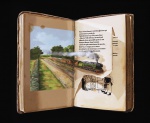 Sonia Menna Barreto - Livro objeto - Le Melon. Óleo sobre tela sobre madeira, 26x30 cm, 2011, A.C,I.D.