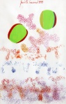 Judith Lauand - Trigueira. Técnica mista sobre papel, 25x15 cm, 1999, A.C.S.