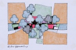 Silvio Oppenheim - Composição geométrica. Técnica mista sobre papel, 25x37 cm, A.C.I.E.