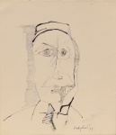 Wladislaw, Anatol - Rosto masculino. Nanquim e pastel sobre papel, 25x22 cm, 1979, A.C.I.D.