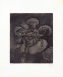 Mario Gruber - Fantasiado - P.A. Gravura em metal, 35x26 cm, 1992, A.C.I.D.
