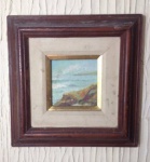 Belíssimo Quadro Rochas e mar assinado, pintura óleo sobre tela, medindo: 25cm de altura e 25cm de comprimento.