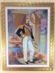 Magnífico Quadro Dom Pedro II, pintura óleo sobre tela, assinado, medindo: 85cm de altura e 65cm de comprimento.