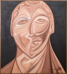 Jorge Barata (Rio de Janeiro, RJ, 1952) - Figura Maroto (Homenagem a Francis Bacon) - OST, a.c.i.d. 2003.  110 x 100 cm.