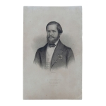 Casa Imperial Brasileira. "Dom Pedro II. Emperor of Brazil. Born Dec 2nd 1825. After Photog 1853". Litografia A. Whitechurch. 22 x 14 cm.