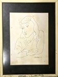 Henri MATISSE (Attrib.) (1869-1954) - nanquim s/ papel, medindo: 46 cm x 35 cm e 30 cm x 25 cm