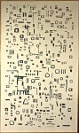 ROBERTO BURLE MARX - tinta gráfica s/ panneaux , datado 1966, medindo 91 cm x 1,53 m