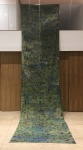 ROBERTO BURLE MARX - Espetacular e gigantesca toalha de mesa, pintura s/ pano, datado 1966, medindo: 6,10 m x 1,64 m