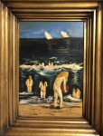 Joaquín SOROLLA Y BASTIDA (Attrib.) (1863-1923) - óleo s/ madeira, datado 1901, medindo: 50 cm x 34 cm e 69 cm x 53 cm (todas as obras estrangeiras são consideradas atribuídas) 