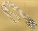 PEROLA - 3 lindos colares de pendurar todo em pérola, medindo: 1,00 m comp.