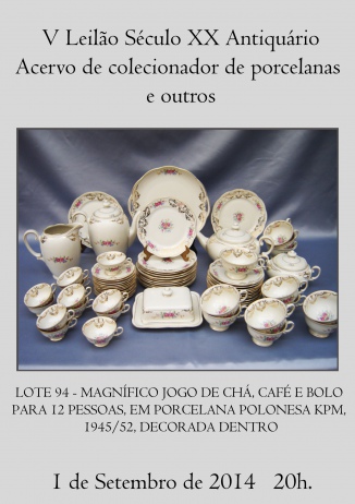 Jogo De Chá Em Porcelana Antiga Polonesa Kpm.